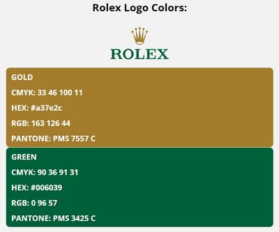 couleur rolex|Rolex logo color code.